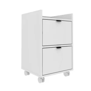 Gaveteiro 2 Gavetas com Rodízio BHO 34 Brv Móveis Branco - Image 2
