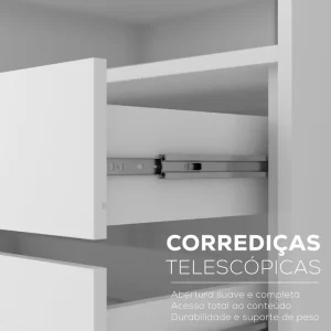 Closet Casal 100% Mdf Bp 3 Vaos 3 Gavetas Sion Urbi - Image 5