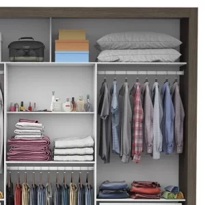 Guarda-Roupa Casal 3 Portas com Espelho Max Plus Malbec - Image 6