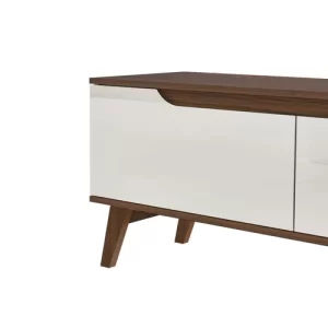 Rack para TV até 75 Polegadas 180cm 2 Portas 1 Gaveta Liverpool Yescasa AmêndoaOff White - Image 2