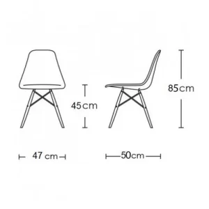Conjunto de Mesa de Jantar Eames Eiffel Redonda 90cm Tampo de Madeira Branco com 4 Cadeiras Brancas - Image 5