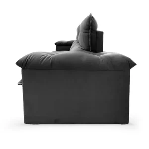 Sofá RetrátilReclinável Verona 2,30M Suede Velut Cinza com Molas No Assento - King House Cinza - Image 3
