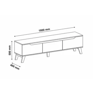 Rack para TV até 75 Polegadas 180cm 2 Portas 1 Gaveta Liverpool Yescasa CarvalhoMenta - Image 5
