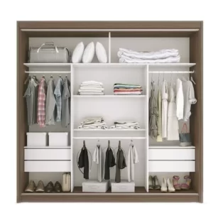 Guarda-Roupa Casal 3 Portas 4 Gavetas 188,5cm Viena - Macadâmia - Image 3