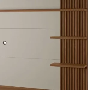 Painel para TV até 65 Polegadas Ripado Araruna Linea Brasil Freijó/Off White - Image 3