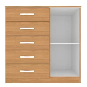 Cômoda Sapateira 1 Porta 5 Gavetas Zurique Cinamomo - Image 2
