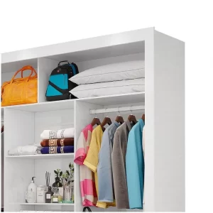 Closet Casal Clarice 4 Gavetas Carioca Móveis Branco - Image 3