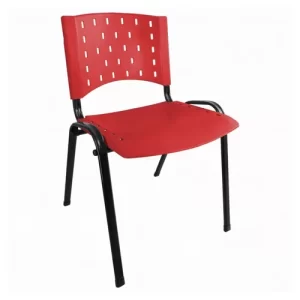 Cadeira Plástica 04 pés – Plástico Vermelho – REALPLAST – 31283