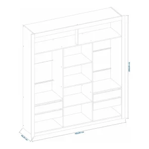 Closet Casal Premium 8 Gavetas Amoudi Móveis - Image 6