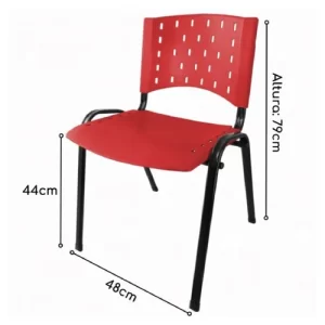 Cadeira Plástica 04 pés – Plástico Vermelho – REALPLAST – 31283 - Image 2