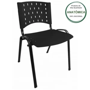 Cadeira Plástica REALPLAST 04 Pés - Plástico Preto (Polipropileno) – 31201 - Image 2
