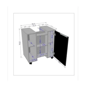 Gabinete de Coluna 1 Porta Pequin Branco - Image 3