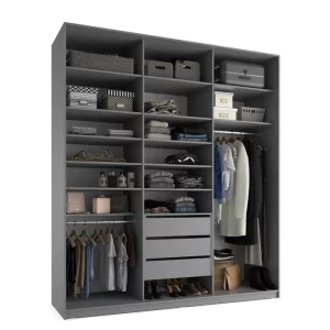 Closet Casal 100% Mdf Bp 3 Vaos 3 Gavetas Sion Urbi - Image 4