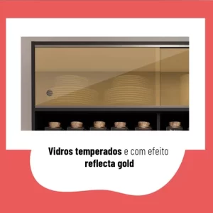 Cozinha Compacta 4 Peças 7 Portas 1 Gaveta com Balcão Emília Thela Preto - Image 4