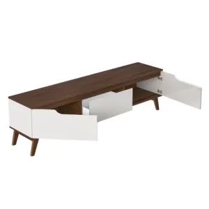 Rack para TV até 75 Polegadas 180cm 2 Portas 1 Gaveta Liverpool Yescasa AmêndoaOff White - Image 5