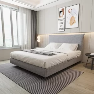 Cama Casal Boreal Flutuante Cinza
