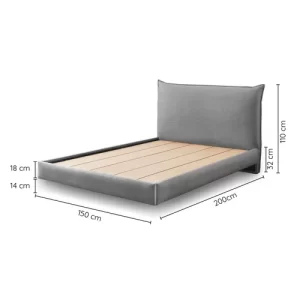 Cama Casal Boreal Flutuante Cinza - Image 9