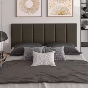 Cabeceira Painel Estofada para Cama de Casal 1,40 - Marrom Marrom