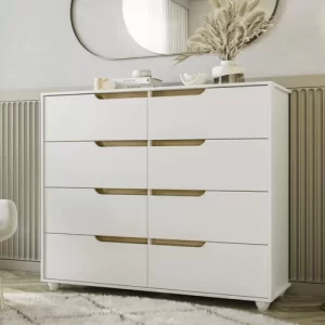 Cômoda 8 Gavetas Doble Albatroz Móveis Branco - Image 2