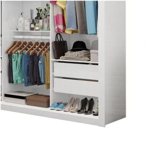 Closet Casal Clarice 4 Gavetas Carioca Móveis Branco - Image 4