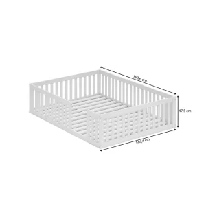 Cama Montessoriana Casal Com Grade Giulia Casatema Branco - Image 2