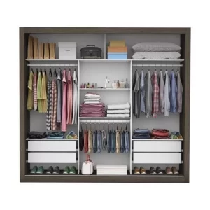 Guarda-Roupa Casal 3 Portas com Espelho Max Plus Malbec - Image 4