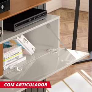Painel para TV Suspenso Intense Lukaliam até 55 Polegadas Off White Damasco Off White/Damasco - Image 5
