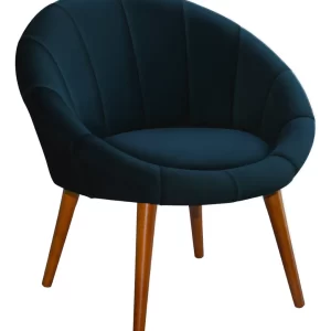 Poltrona Moderna Confortável Sofisticada Luxo - Azul Escuro - Image 1