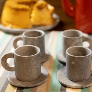 Jogo Aparelho Café Chá Em Pedra Sabão Resistente E Durável - DIRETO DA FÁBRICA - Image 3