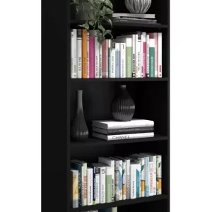 Estante Organizador Multiuso De Madeira Preto - Image 1