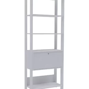 Estante Para Livros Com 4 Prateleiras 1 Porta Basculante - Image 4