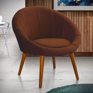 Poltrona Moderna Confortável Sofisticada Luxo - Terracota - Image 2