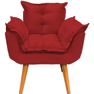 Poltrona Decorativa Amamentação Cadeira Reforçada - Bordô - Image 3