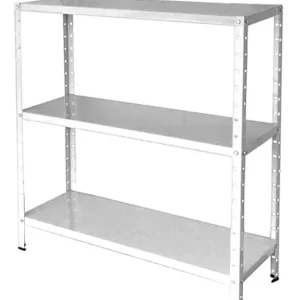 Estante Aço Multi-uso 25cm 3 Prateleiras Branco - Image 1
