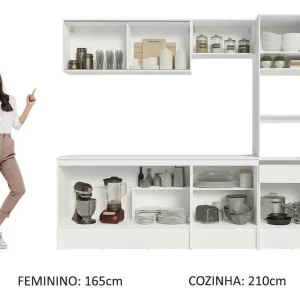 Armário De Cozinha Completa  Branco Diamante - Image 7