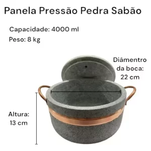 Jogo De Panelas Pedra 7 Peças Com Panela De Pressão + Brinde - DIRETO DA FÁBRICA - Image 6