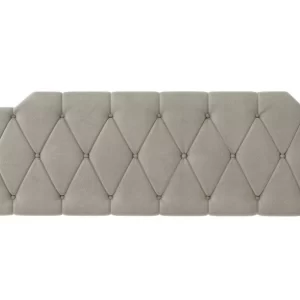 Cabeceira Estofada Kelly P/ Cama Box Suede - Bege - Image 4