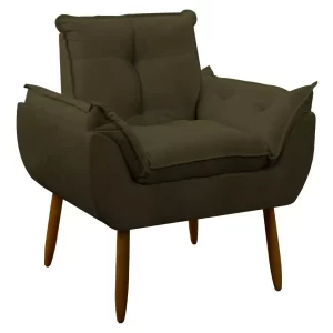 Poltrona Decorativa Opala Marrom - Image 1