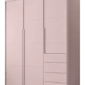 Guarda Roupa Infantil Bebê Pérola 4 Gavetas 3 Portas Rosê - Image 3