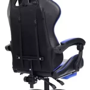 Cadeira Gamer Pctop Racer 1006 gamer ergonômica preta e azul com estofado de couro sintético - Image 3