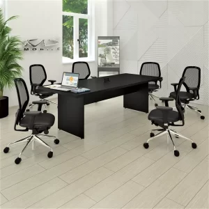 Mesa Para Reunião Tampo 30mm - 2.00x1.00 - Preto
