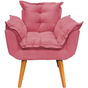 Poltrona Decorativa Amamentação Cadeira Reforçada - Rose - Image 3