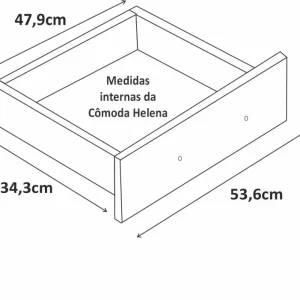 Comoda Helena 6 Gav - Castanho/onix - Image 6
