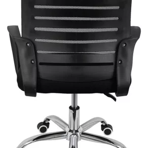 Cadeira de escritório Zebrada preta com estofado de mesh - Image 4
