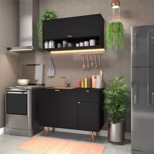 Cozinha Compacta Moderna Completa C Armário Aéreo E Balcão - Image 2
