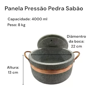 Panela De Pressão Pedra Sabão São José 4000 Ml - DIRETO DA FÁBRICA - Image 2