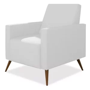 Poltrona Decorativa Pés Palito Branco - Image 1