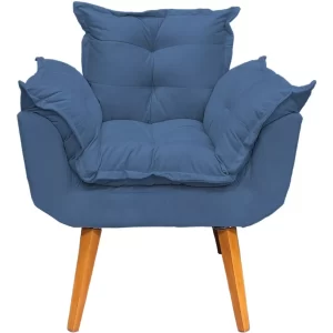 Poltrona Decorativa Amamentação Cadeira Reforçada - Azul-marinho - Image 3