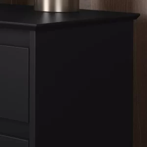 Mesa De Cabeceira Mini Cômoda 3 Gavetas - Preto - Image 4