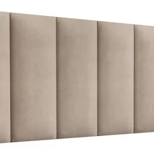 Painel Cabeceira Cama Casal Box Estofada - Bege Suede - Image 3